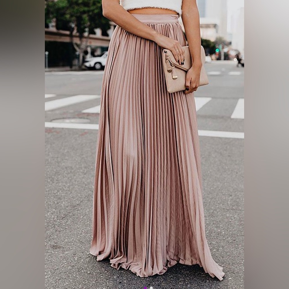 Light pink full length skirt